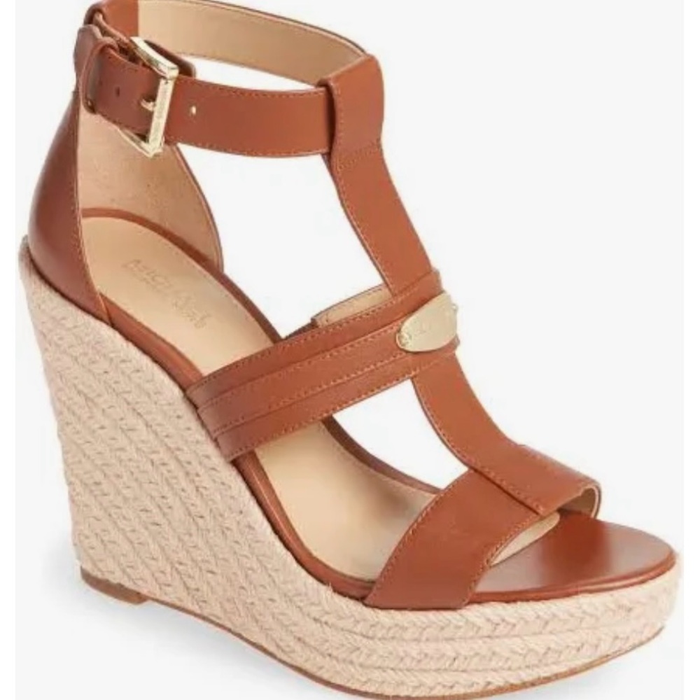 Michael Kors Brown Wedge Sandals